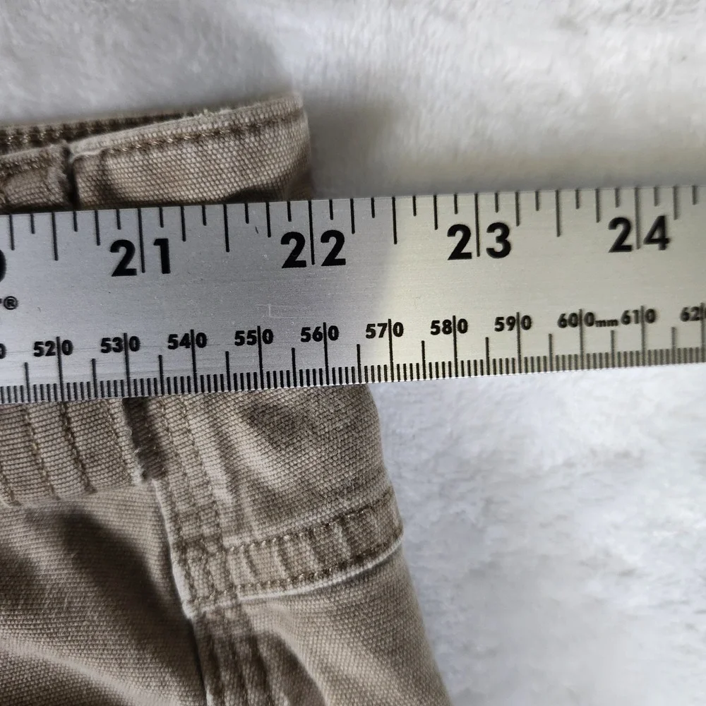 Duluth Trading Co Flex‎ Fire Hose Work Pants Men's 44x30 Khaki Canvas Utility